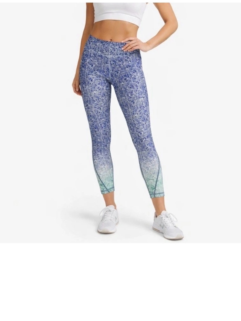 Vineyard Vines Performance Activewear Blue Ombre Monstera Legging - Size XS NWOT